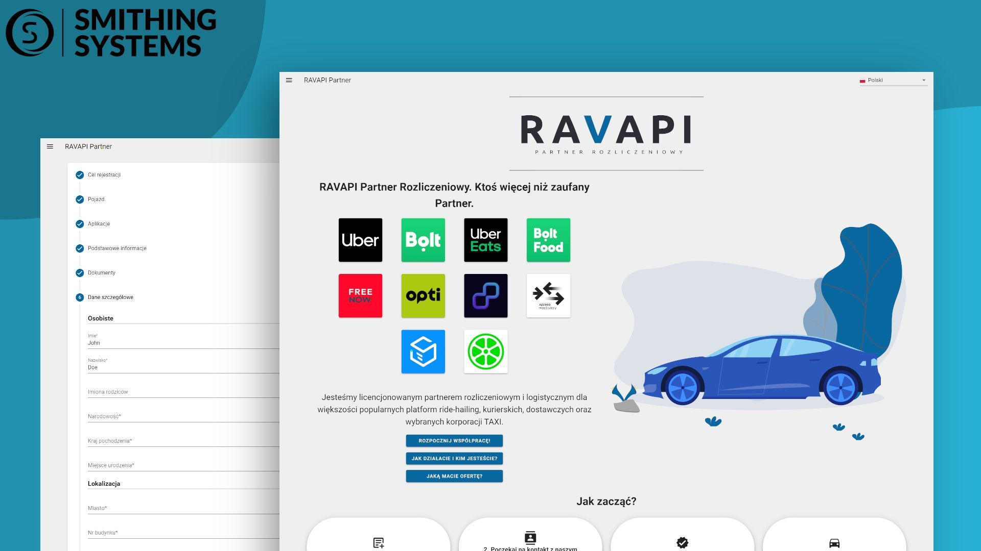 Screen shot of RAVAPI website